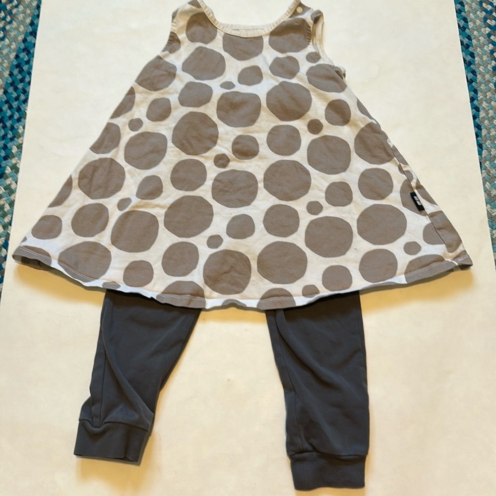 Uniqlo Baby Spotted Dress with Leggings 18-24 Months